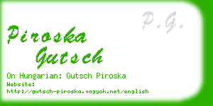 piroska gutsch business card